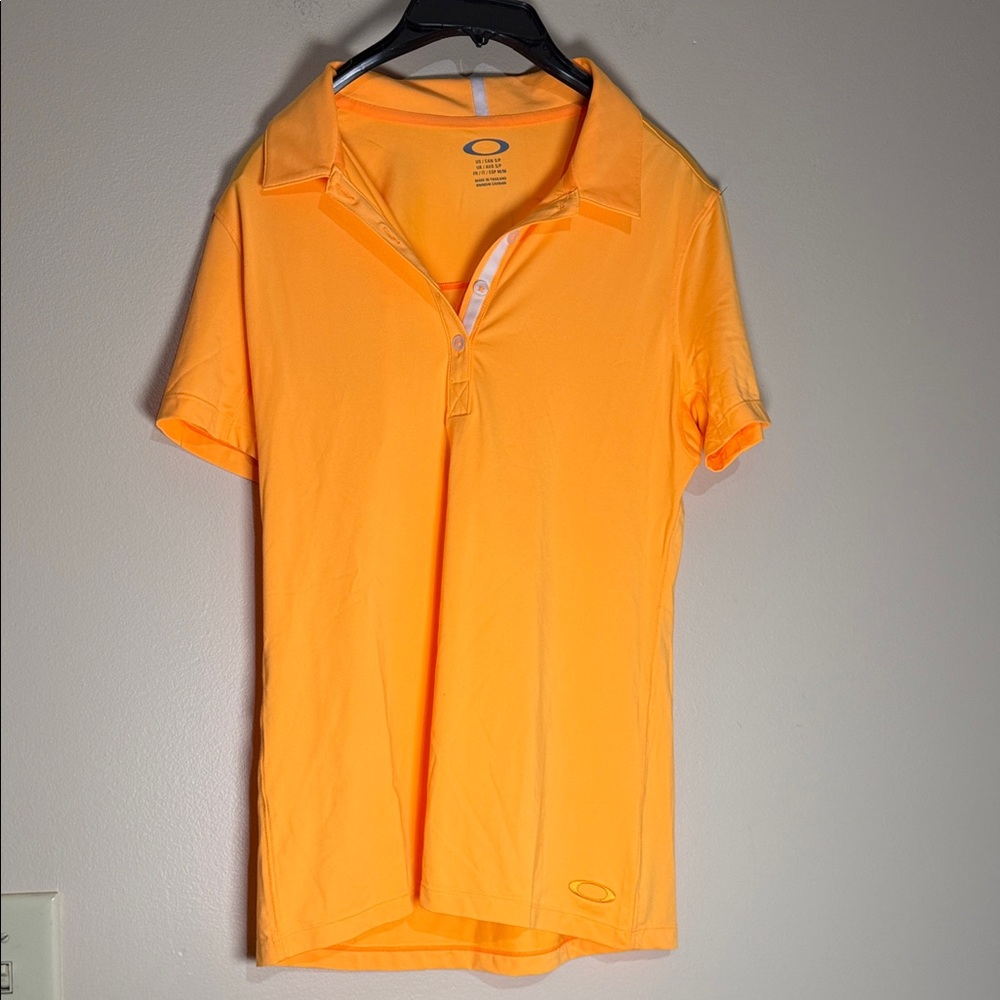 Oakley Bright Orange Short-Sleeve Performance Polo